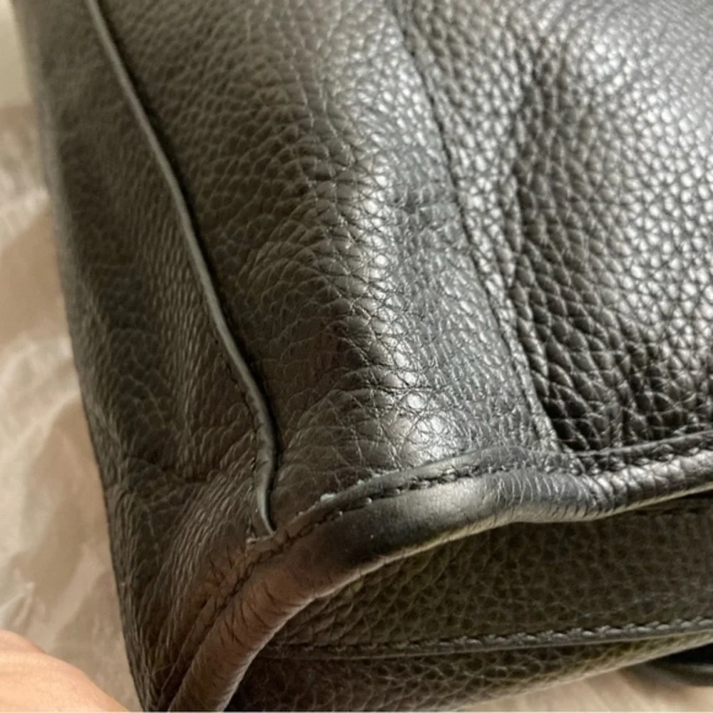 Coach black leather unisex briefcase laptop bag 71509 - Picture 8 of 13